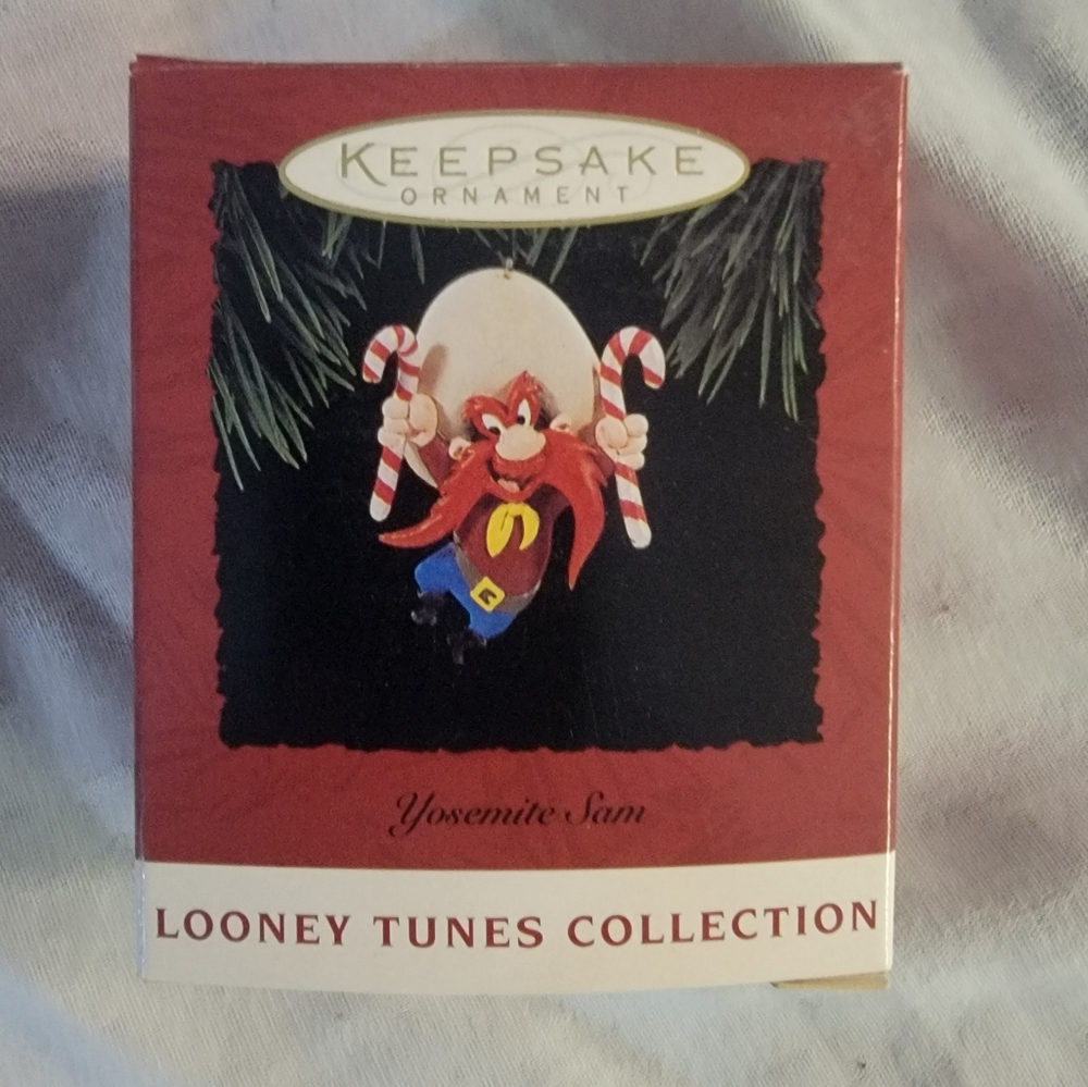 Vtg Looney Tunes HALLMARK KEEPSAKE the Label Ornament - Yosemite Sam
